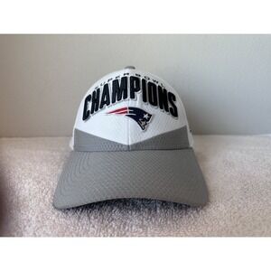 NWOT New England Patriots NFL Super Bowl LIII Snapback Hat White/Gray VTG CHAMPS